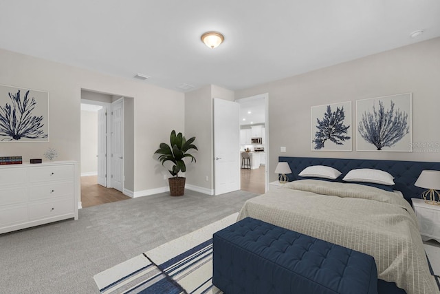 bedroom with carpet floors