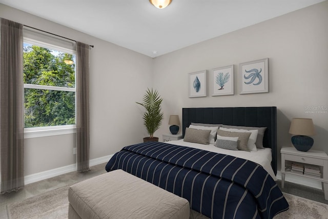 view of carpeted bedroom