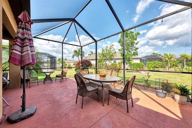 view of sunroom