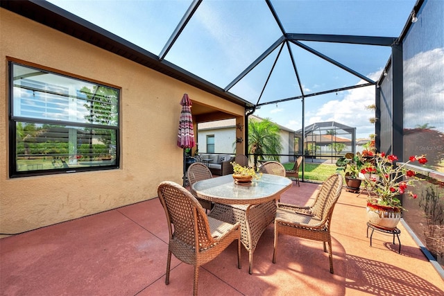 view of sunroom