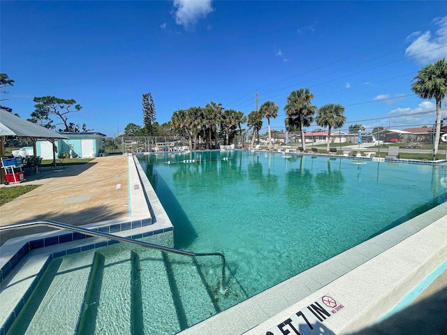 view of pool with a patio area