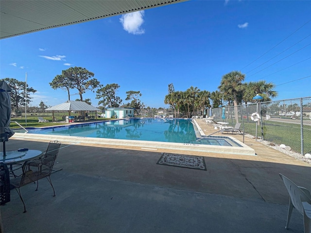 view of pool with a patio area