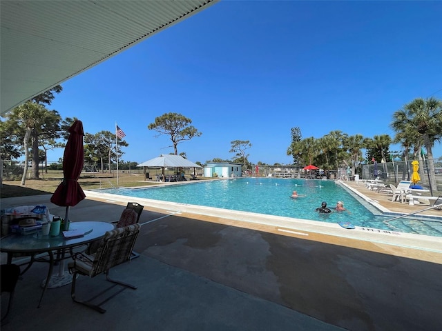 view of pool with a patio