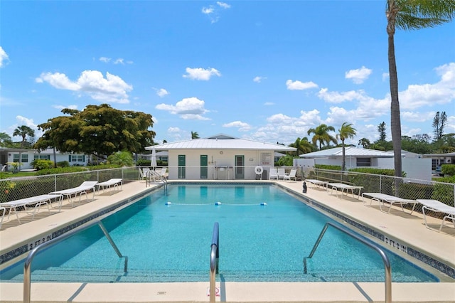 view of pool with a patio