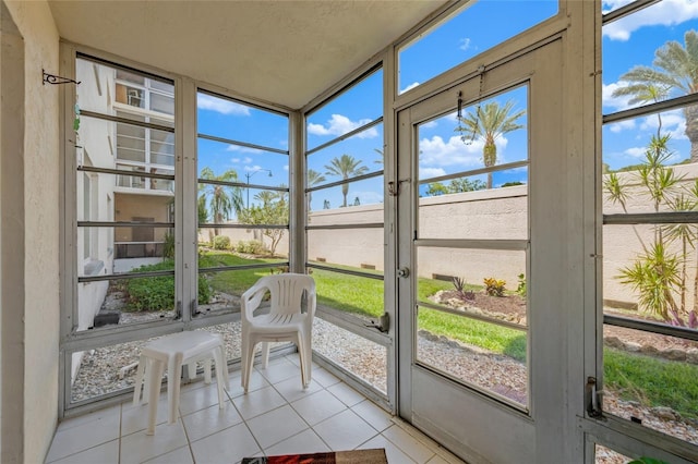 view of sunroom