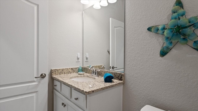 bathroom with oversized vanity