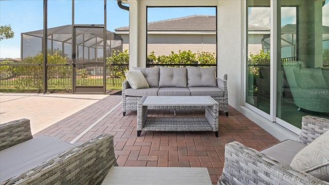 view of sunroom