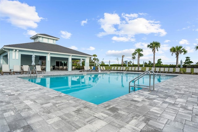 view of pool with a patio area