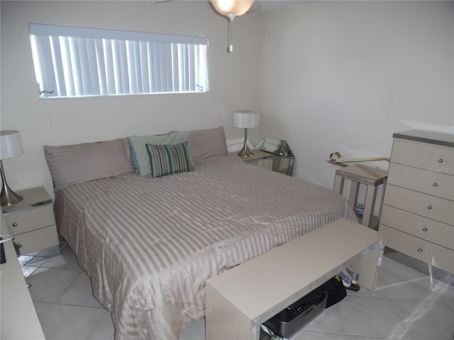 view of tiled bedroom