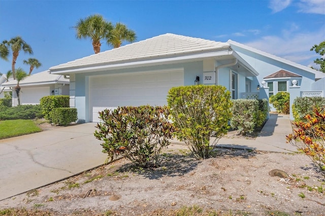 view of property exterior with a garage