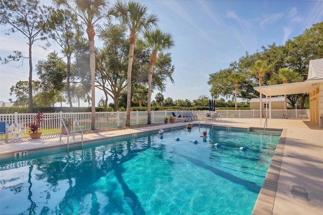 view of pool with a patio area