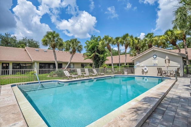 view of pool with a patio