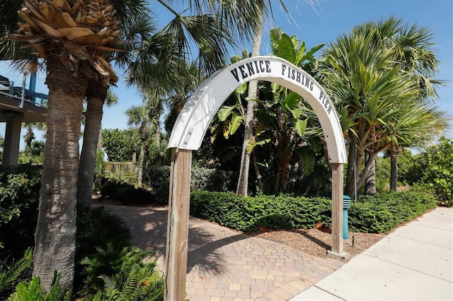 view of community sign