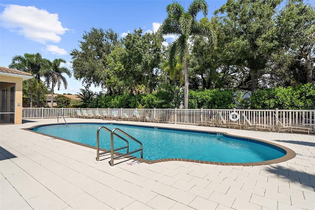 view of pool featuring a patio area