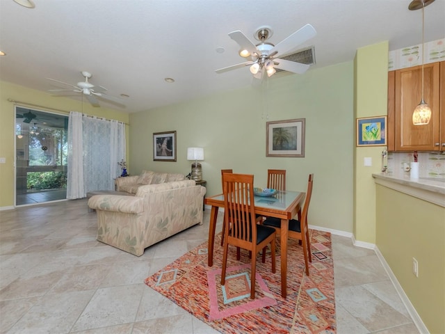 view of dining room