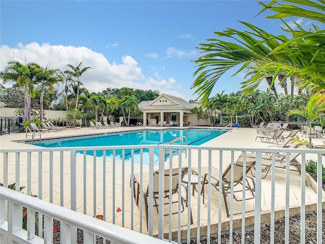 view of pool with a patio area