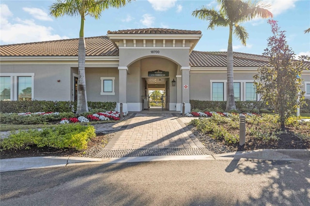 view of mediterranean / spanish house