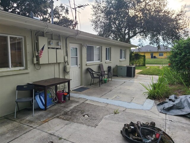 view of patio / terrace featuring central air condition unit