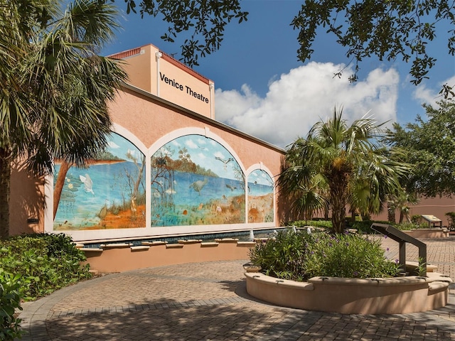 view of community sign