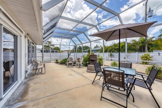 view of sunroom