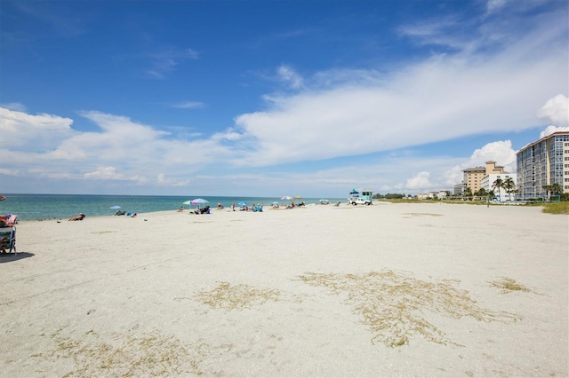 water view featuring a beach view