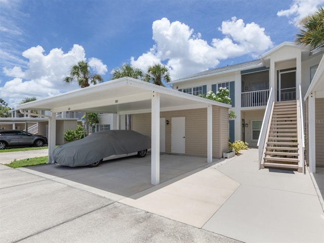 view of vehicle parking