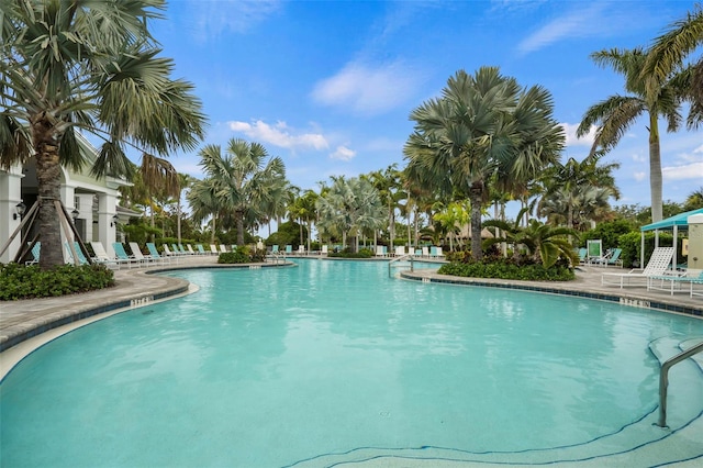 view of pool with a patio