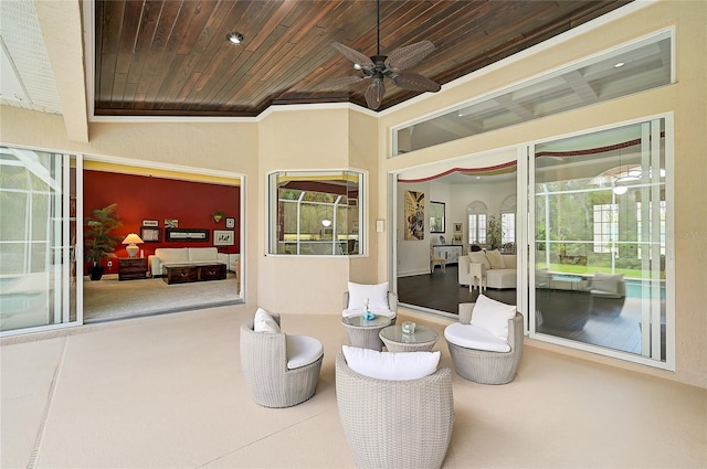 view of patio / terrace with ceiling fan