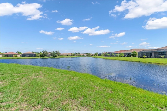 property view of water with a residential view