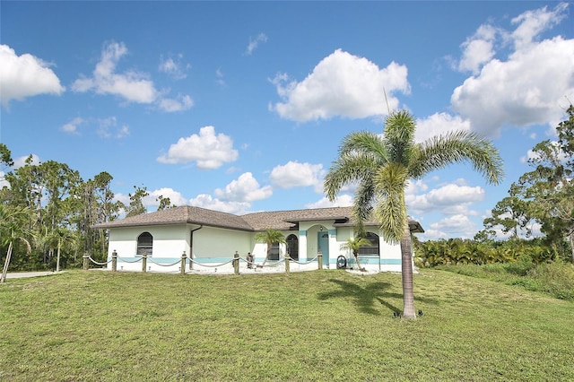 exterior space featuring a lawn