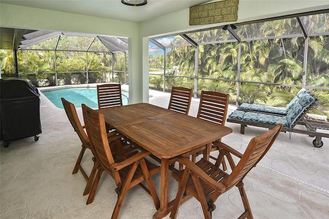 view of sunroom