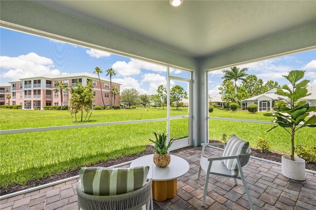 view of sunroom