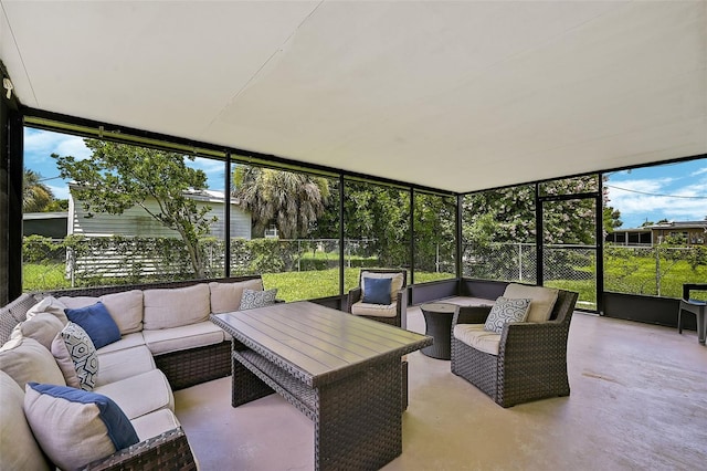 view of sunroom / solarium