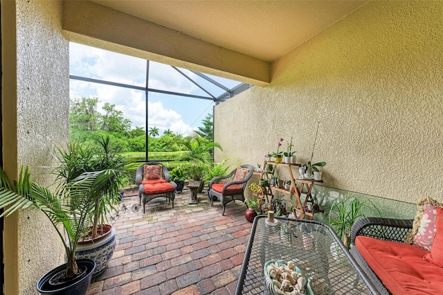 view of sunroom