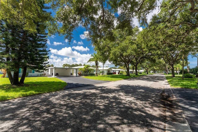 view of front of home with a front yard