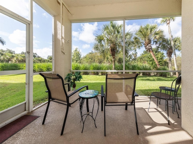 view of sunroom