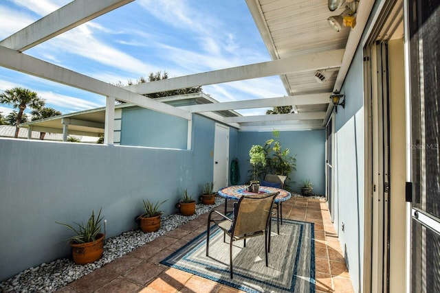 view of patio / terrace with fence