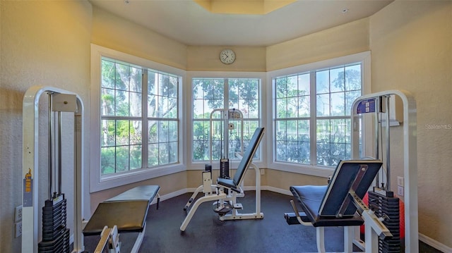 view of workout area