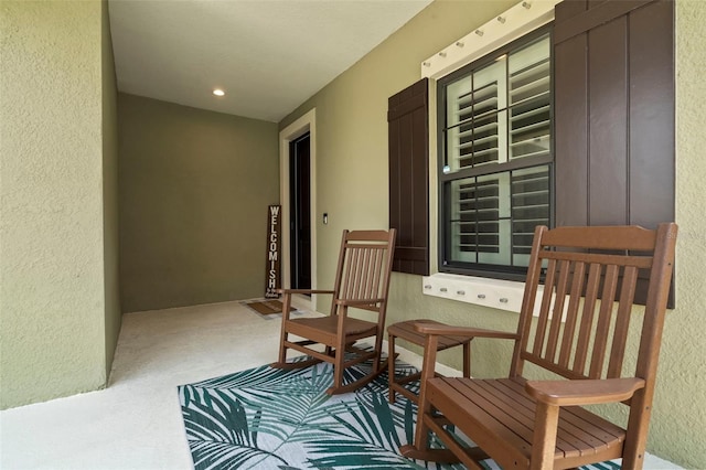 view of patio featuring covered porch