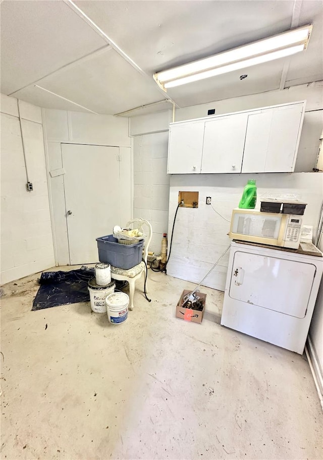 interior space with washer / clothes dryer