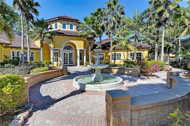 rear view of house with french doors