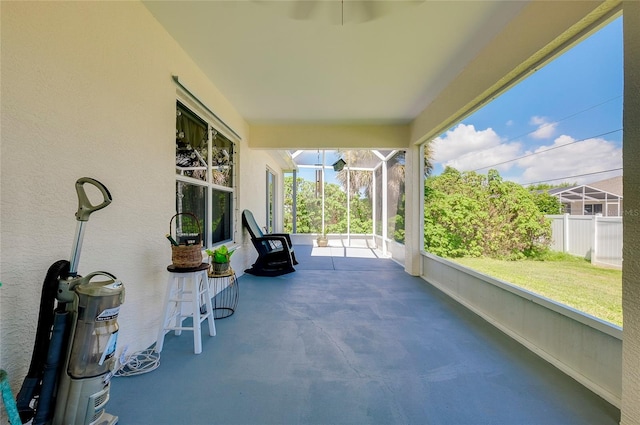 view of sunroom