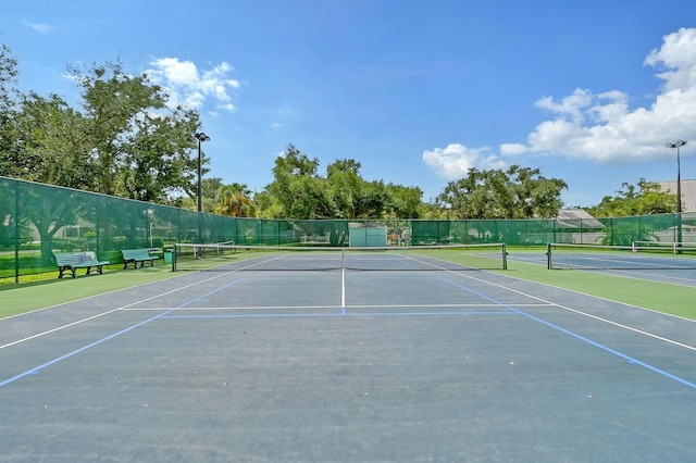 view of tennis court