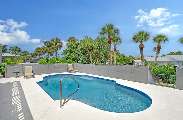 view of pool featuring a patio area