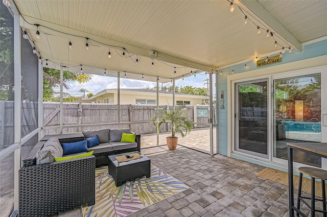 view of sunroom / solarium