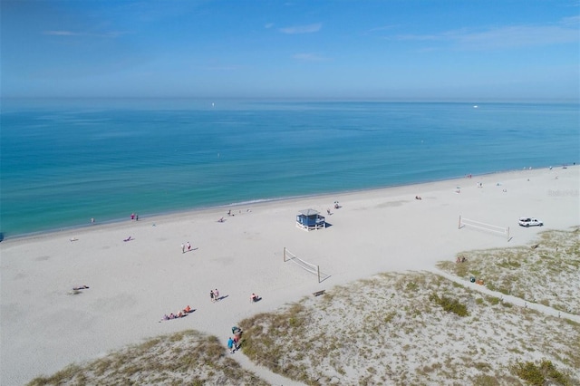 property view of water with a view of the beach