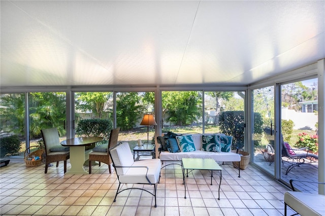 view of sunroom / solarium