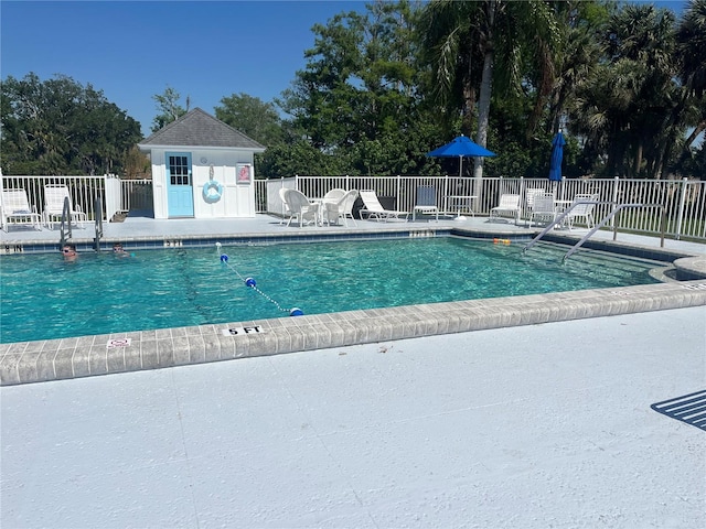 view of pool with a patio