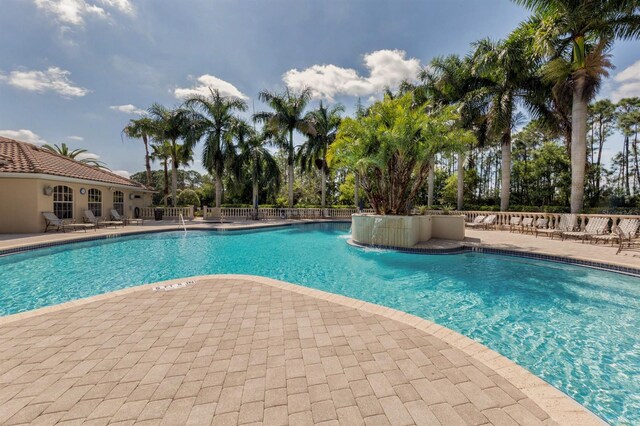 view of pool with a patio area