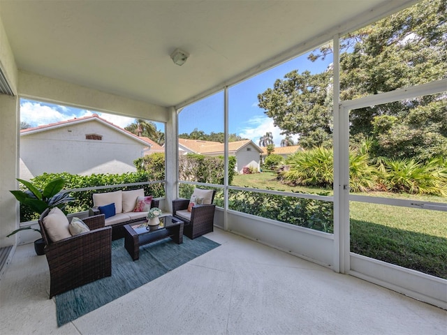 view of sunroom